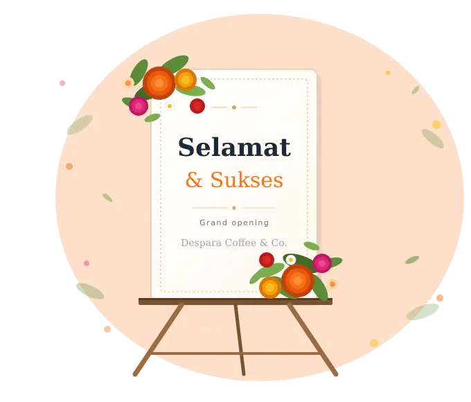 Papan Bunga Akrilik by Tulipia Flower Shop