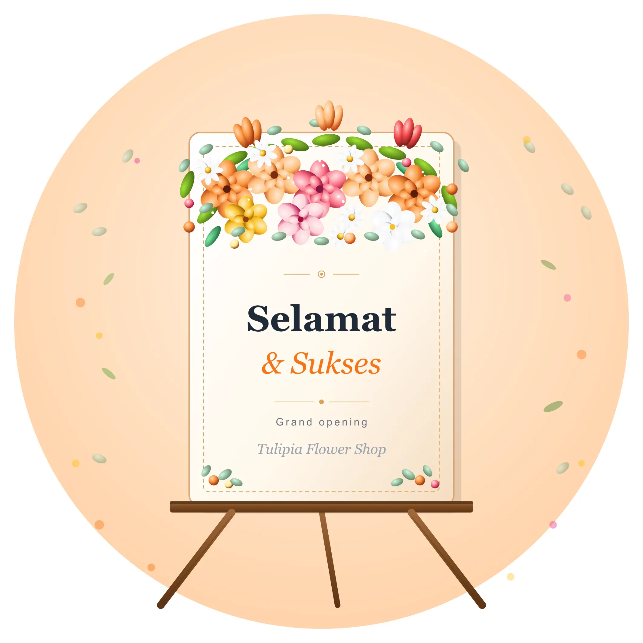 Tentang Papan Bunga Akrilik by Tulipia Flower Shop